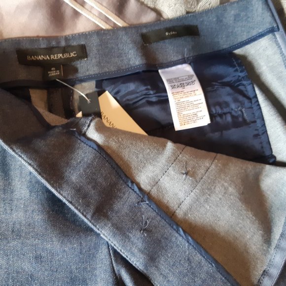 New Banana Republic Sloan fit Nautical sailor pants in denim - petite - Picture 2 of 4